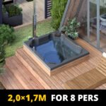 For 8 persons Hot Tub Liner from Fiberglass “Quattro” 2,0×1,7m - Image 2