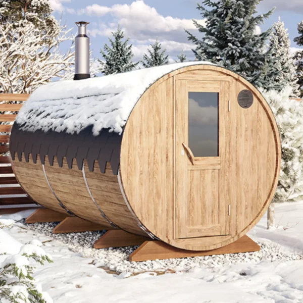 “4m” S4P Barrel sauna for 8 persons with dressing room