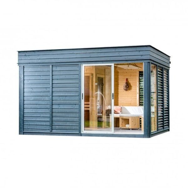 Sauna cube 3 x 4 m with lounge