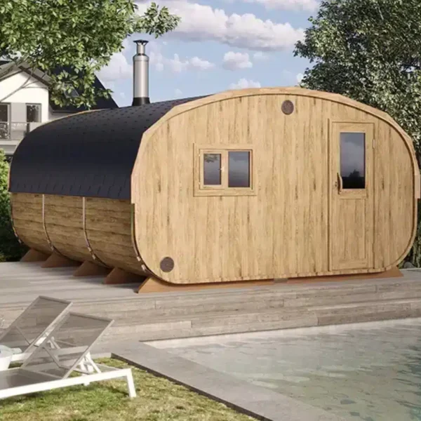 “5m” S54 Big Oval outdoor sauna for 6 persons