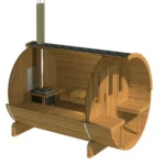 “Ehala 280” barrel sauna – 2.8m, from thermowood with outdoor seating - Image 3