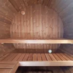 “Ehala terrace” barrel sauna from thermowood – 1.6m - Image 4