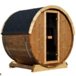 “Ehala terrace” barrel sauna from thermowood – 1.6m - Image 3