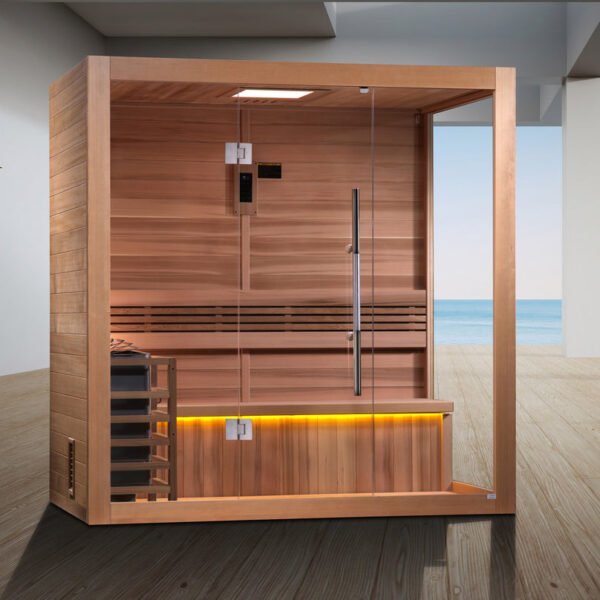 SAUNAONES® 3 Person Traditional Steam Sauna Modern Relax 5