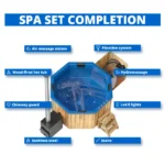 Special Offer – Wood-fired Hot Tub “OCTA” with Hydromassage & Airmassage system, LED Lights (2 sizes) - Image 2