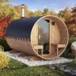 “3.6m” S3V Barrel sauna for 4 persons with outside seats