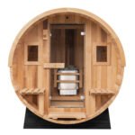 Barrel Outdoor Sauna w/ Porch - 6 Person - Image 4