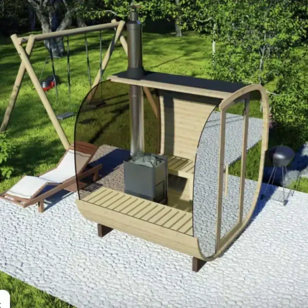 “2.3m” Mirrored Sauna Cube for 4 persons