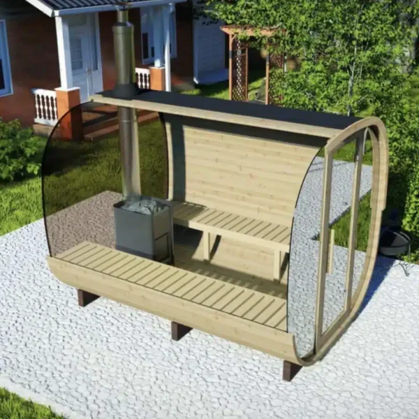 “3m” Mirrored Sauna Cube for 6 persons