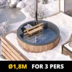 For 3 persons Hot Tub Liner from Fiberglass with an Inside Heater “Round” 1,8m - Image 2