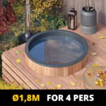 For 4 persons Hot Tub Liner from Fiberglass with an Outside Heater “Round” 1,8m - Image 2