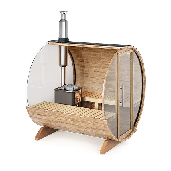 2-2.3m for 4 persons Panoramic Glass Sauna