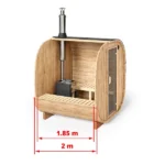 2/2.3m for 4 persons Cube Barrel Sauna (SQR2) - Image 2