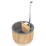 For 3 persons Wood-fired Hot Tub with an Inside Heater