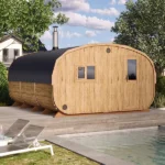 Big Oval Outdoor Sauna for 6 persons (S54) - Image 3