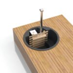 For 3 persons Hot Tub Liner from Fiberglass with an Inside Heater “Round” 1,8m