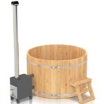 For 4-12 persons Wooden Hot Tub with an Outside Heater - Image 3
