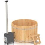 For 4-12 persons Wooden Hot Tub with an Outside Heater - Image 5