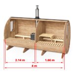 4m for 4-6 persons Two-room Outdoor Sauna (S4D) - Image 2