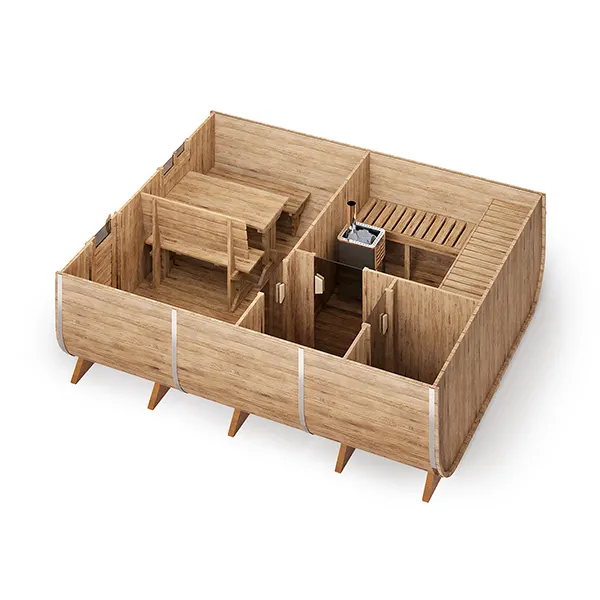 Big Oval Outdoor Sauna for 6 persons (S54)