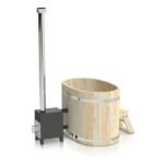 For 2 persons Wooden Hot Tub with an Outside Heater - Image 4