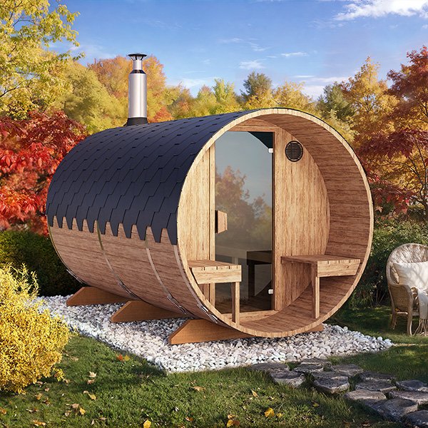 3.6m for 6 persons Outdoor Sauna with Outside Seats (S3V)