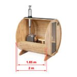 2-2.3m for 4 persons Outdoor Sauna
