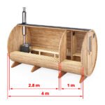 4m for 8 persons Outdoor Sauna with Dressing Room (S4P) - Image 2