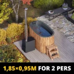 For 2 persons Wood-fired Hot Tub from Fiberglass - Image 2