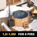For 6 persons Wood-fired Hot Tub “Octa” from Fiberglass - Image 2