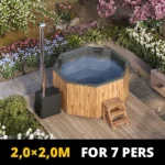 For 7 persons Wood-fired Hot Tub “Octa” from Fiberglass - Image 2