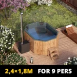 For 9 persons Wood-fired Hot Tub “Octa” from Fiberglass - Image 2