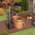 For 2 persons Wooden Hot Tub with an Outside Heater