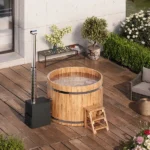 For 4-12 persons Wooden Hot Tub with an Outside Heater
