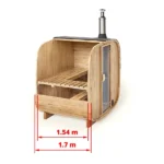 1.7m for 3 persons Cube Barrel Sauna (SQR17) - Image 2