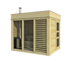 Sauna cube 2×3 m with changing room - Image 2