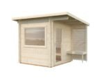 Sanna S (2.3x2.3m | 4.1m² | 44mm) Compact outdoor sauna - Image 9
