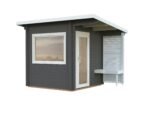 Sanna S (2.3x2.3m | 4.1m² | 44mm) Compact outdoor sauna - Image 18