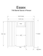 Essex 4 Person Barrel Sauna - Image 7