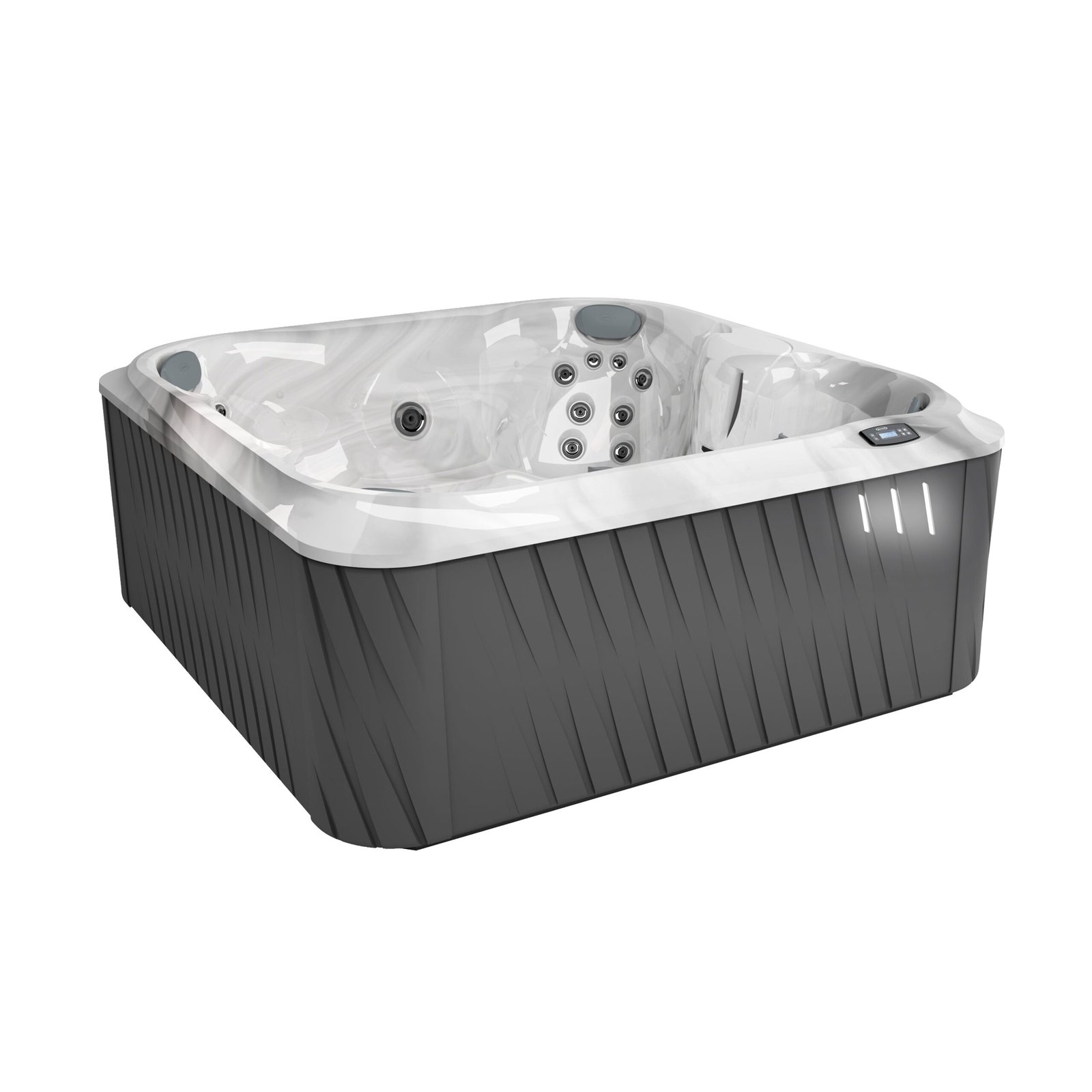 J-285PlatinumCharcoalPRODUCTIMAGE4000x4000 Jacuzzi® J-285™ Hot Tub Package - Platinum Charcoal - Image 1