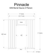 Pinnacle 4 Person Barrel Sauna - Image 8